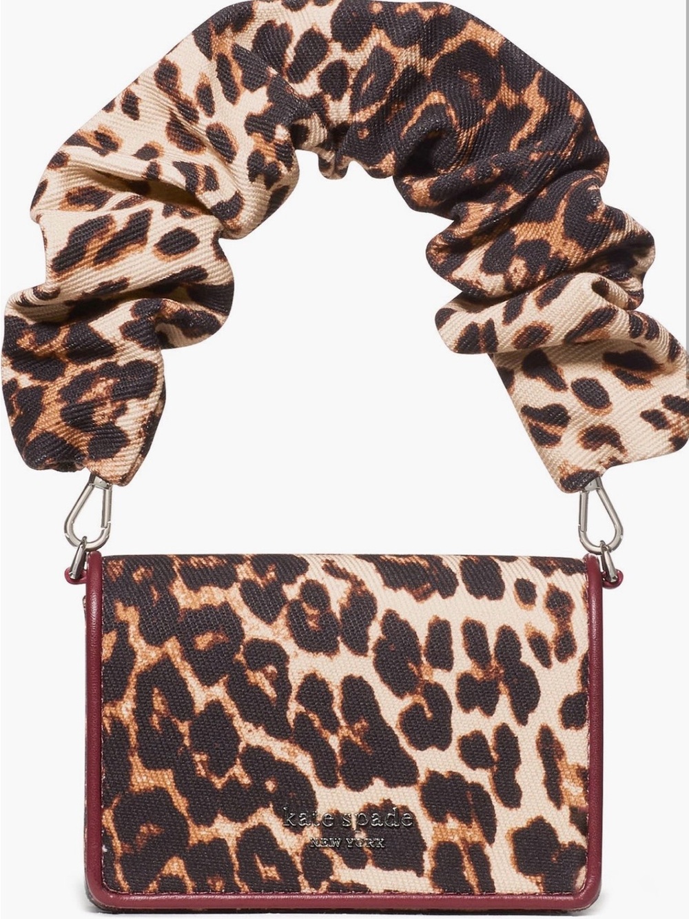 kate spade Natasha Downtown Leopard Fabric Top Handle Bag NWT